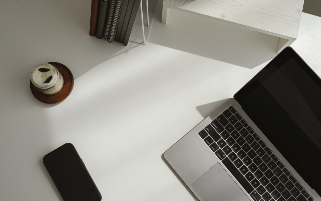 A sleek office desk with a professional South Dakota business address on a letterhead, symbolizing credibility and growth.